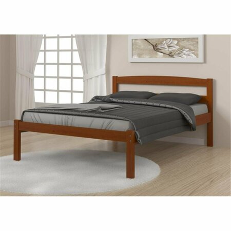 FIXTURESFIRST PD-575FE Full Size Econo Bed in Light Espresso FI3168157